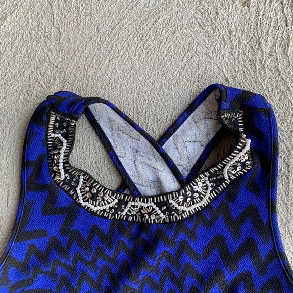 M Boutique - Blue and Black Dress - Size Small - Picture 4 of 6